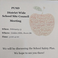 PUSD District Wide School Site Council Meeting